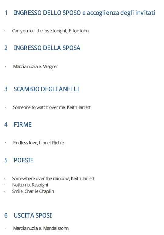 Canzoni per rito civile - 1