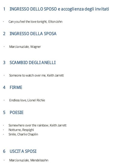 Canzoni per rito civile - 1