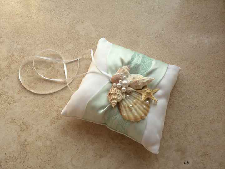 Cuscino Porta fedi tema mare