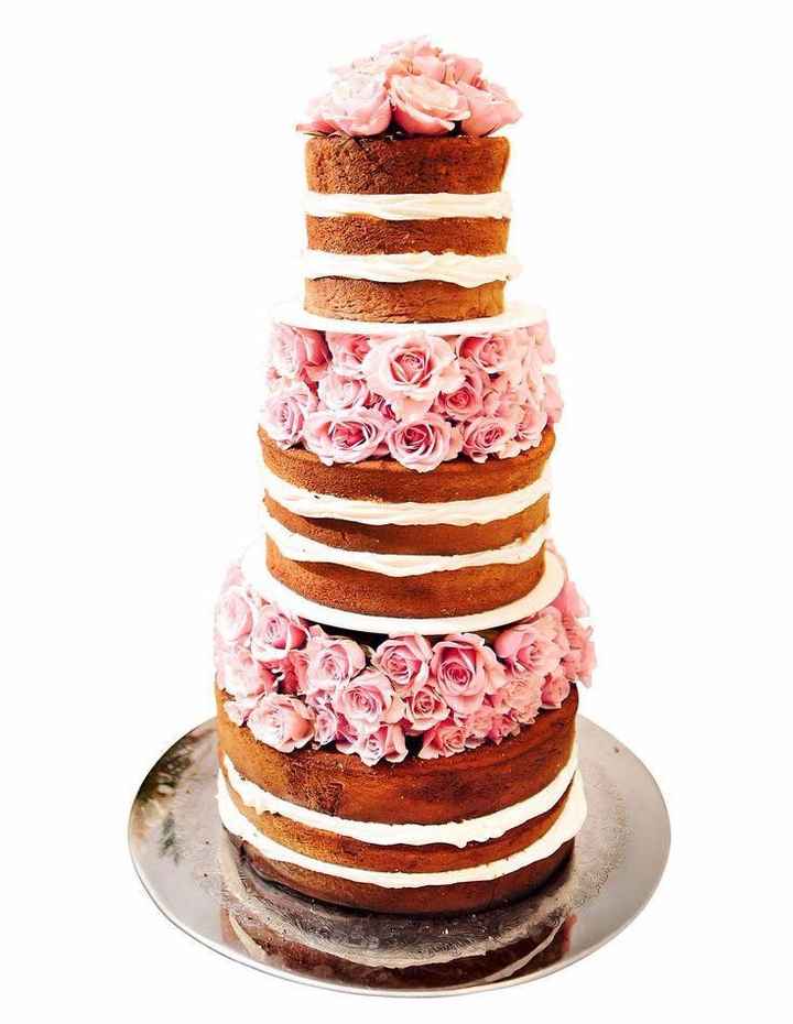 naked wedding cake