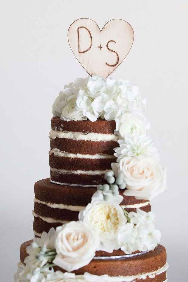naked wedding cake