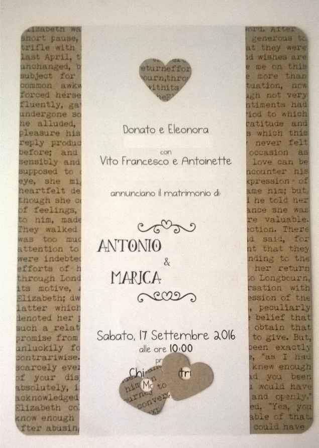 Il mio cartoncino di partecipazione