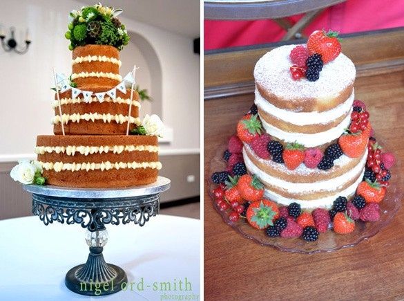naked wedding cake
