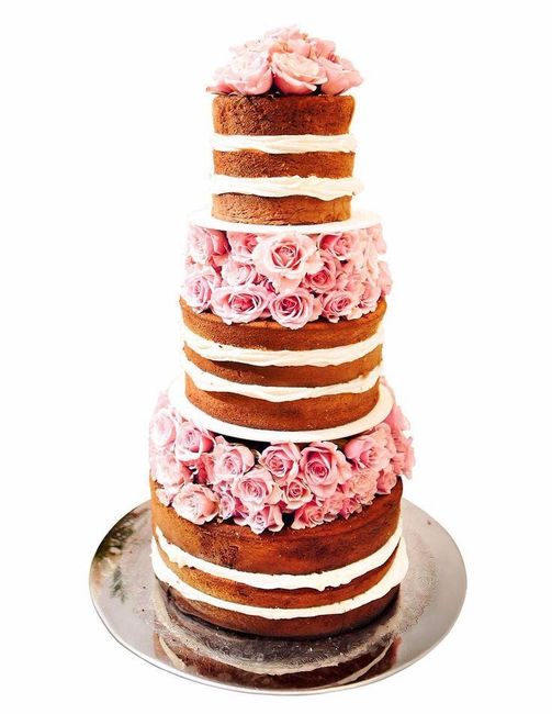 naked wedding cake