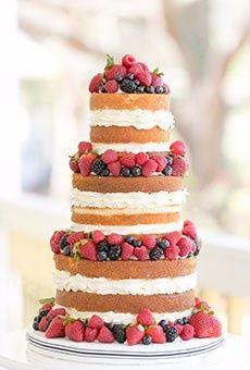 naked wedding cake