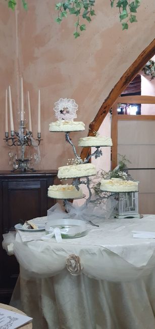Foto addobbi tavolo sposi e torta 2