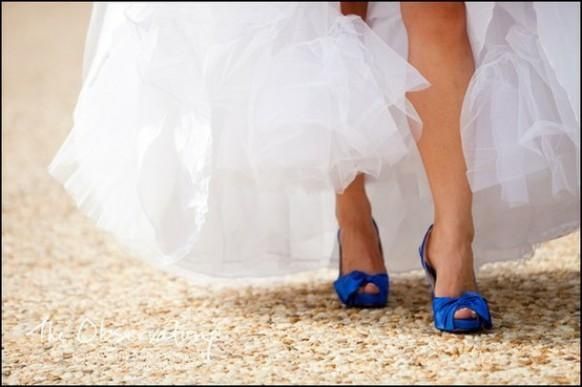 Scarpe blu per matrimonio al mare - 4