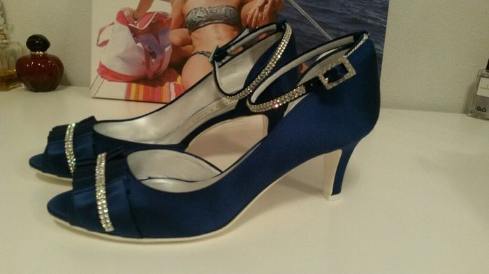 Scarpe blu per matrimonio al mare - 1
