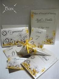 partecipazioni bianco e giallo