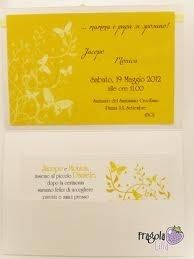 Partecipazioni in bianco e giallo