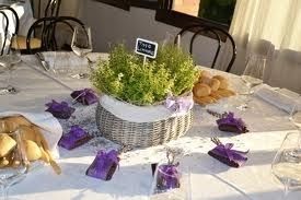 centro tavola con erbe aromatiche