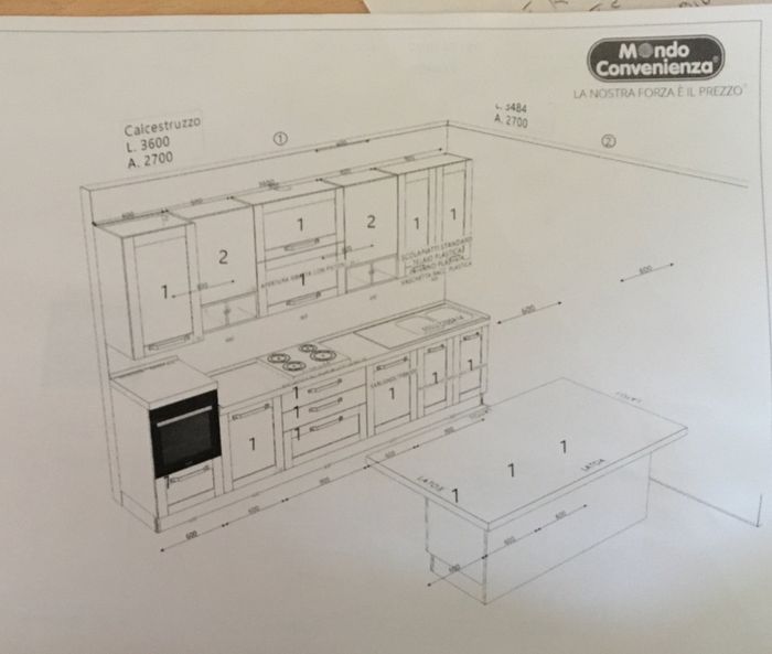 Cucina con un lavello 2