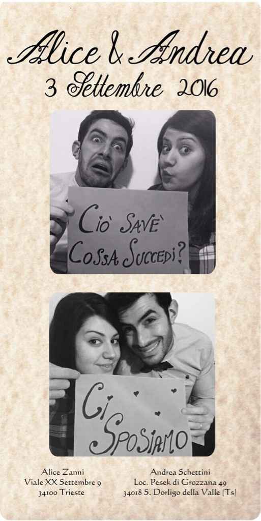 Prima bozza partecipazioni - 1