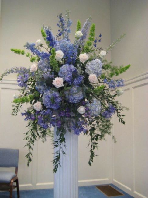 Bouquet sposa bianco-blu 27