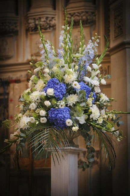 Bouquet sposa bianco-blu - 11