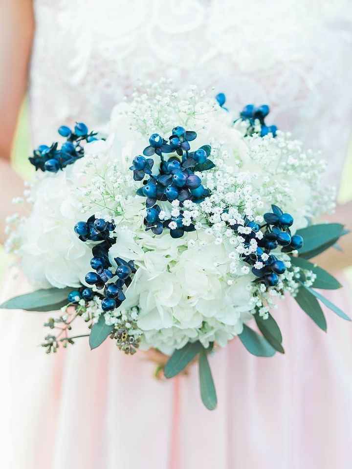 Bouquet sposa bianco-blu - 7