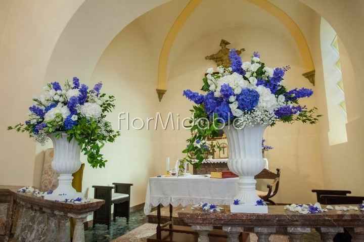 Bouquet sposa bianco-blu - 9