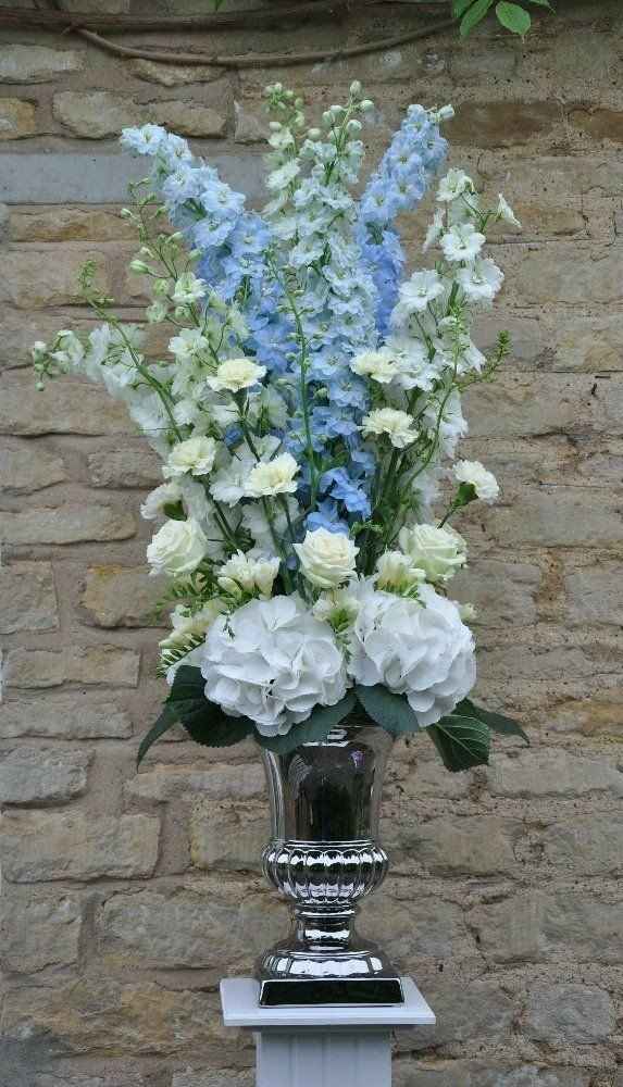 Bouquet sposa bianco-blu - 12