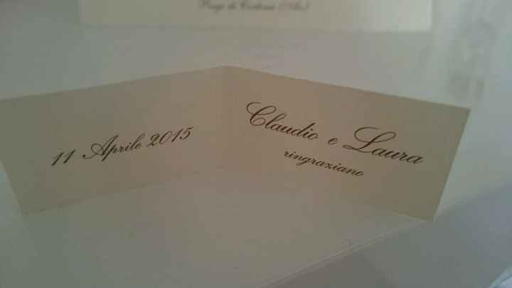 Segnaposto con ringraziamento - 1