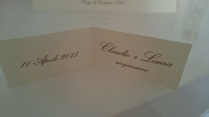 Segnaposto con ringraziamento - 1