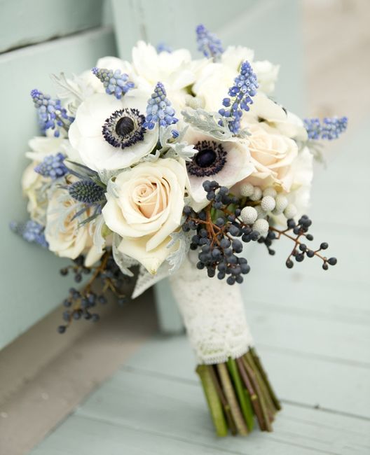 Bouquet per abito blu - 1