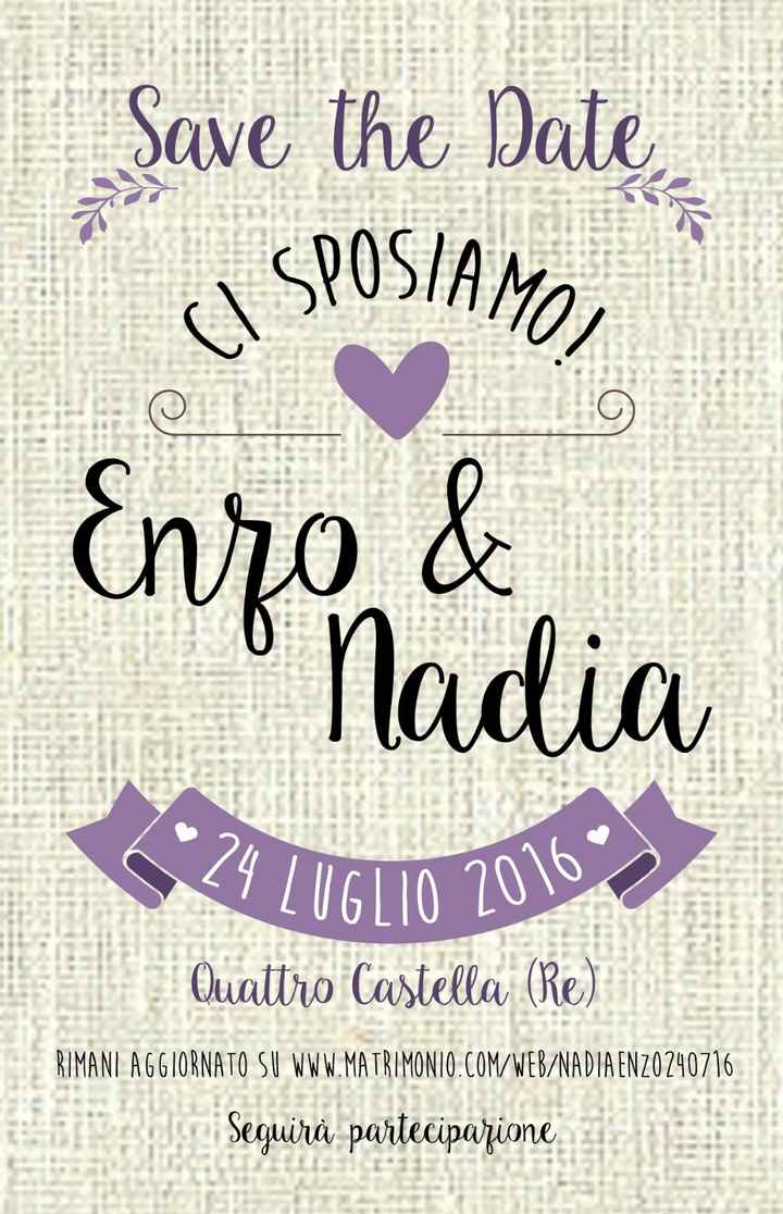 Save the Date Nadia & Enzo
