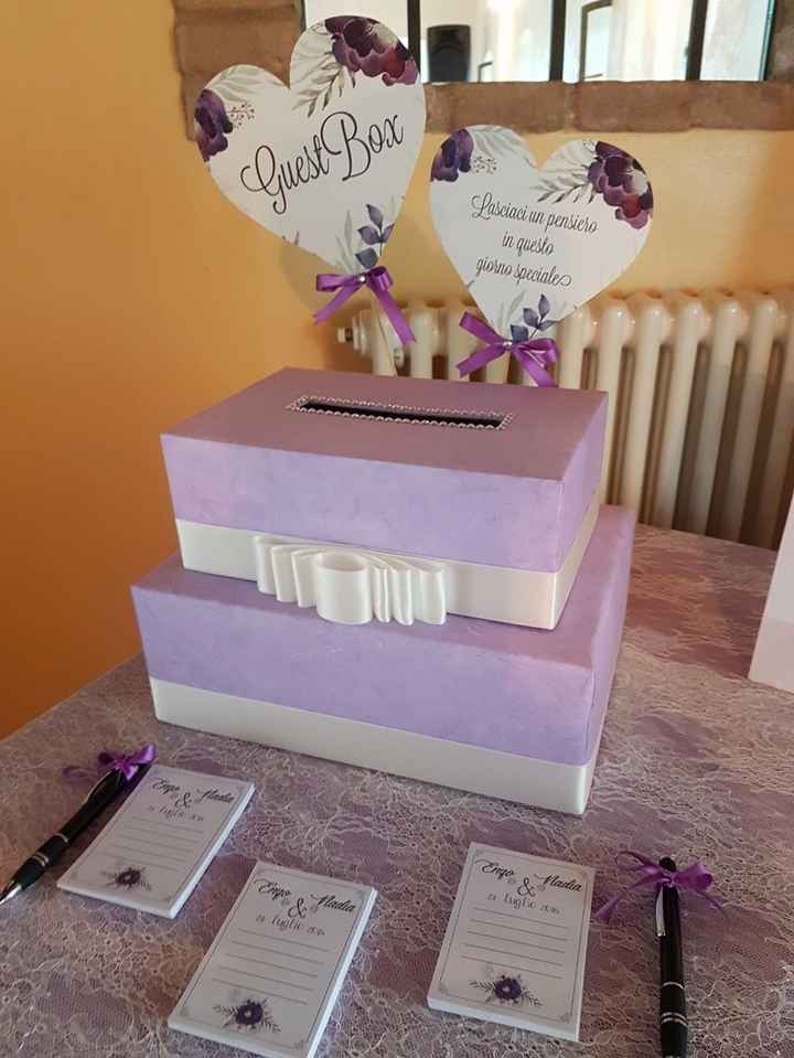 Scatola Guestbook con blocchetti personalizzati