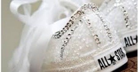 all star bianche con strass