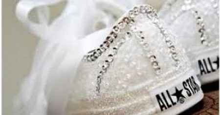 all star bianche con strass