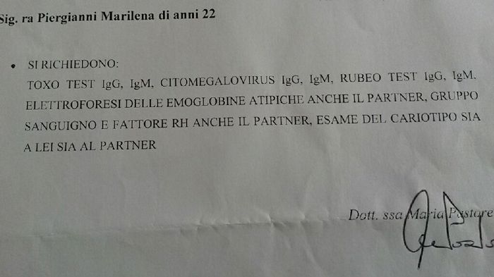 Esami prima del matrimonio - 1