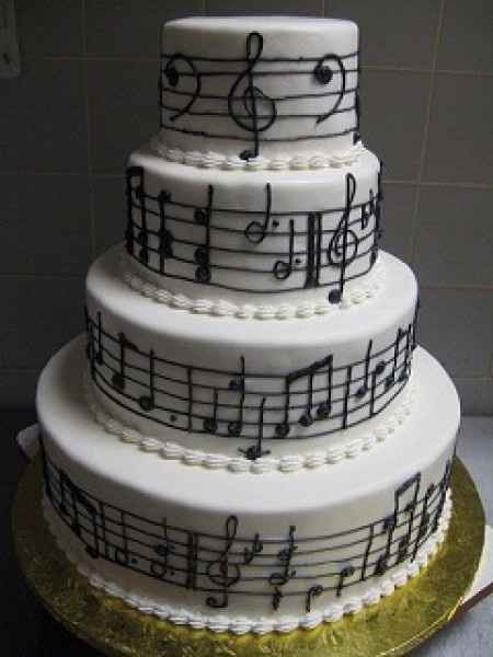 torta matrimonio tema musica