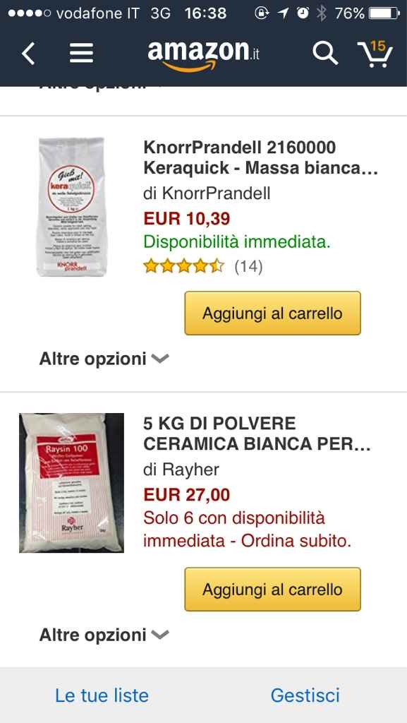Polvere di gesso ceramica amazon - 2