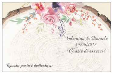 segnaposti con sotto i tronchetti