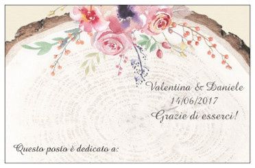 segnaposti con sotto i tronchetti