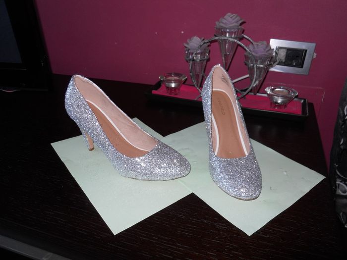 Scarpe prima mano glitter 