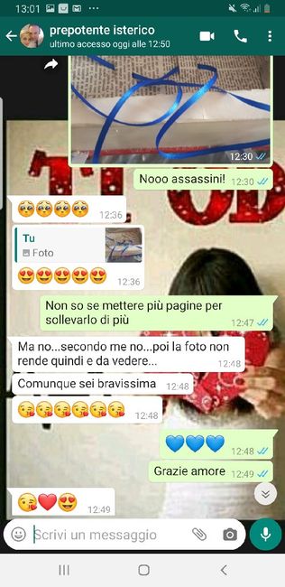 Condividi lo screenshot dell'ultimo messaggio che vi siete inviati 3
