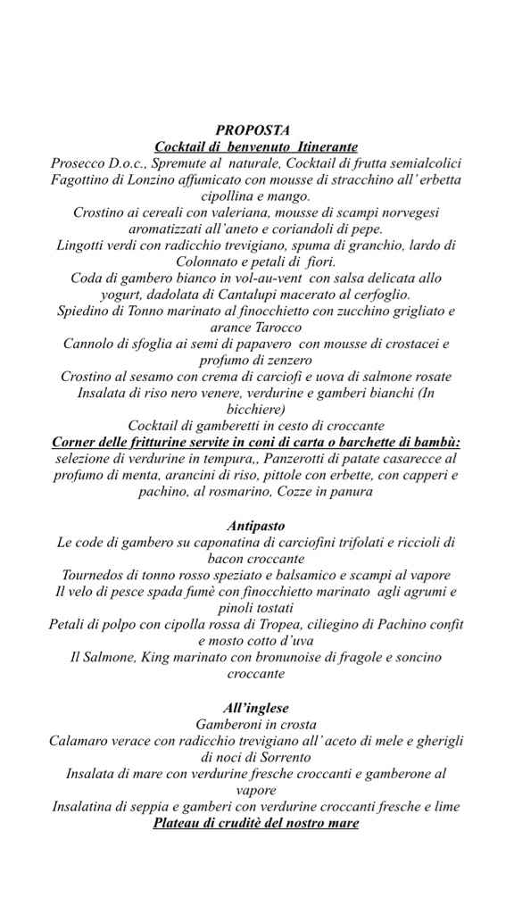 Proposta menù - 1