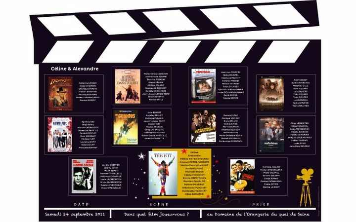 ciak con locandine all'interno