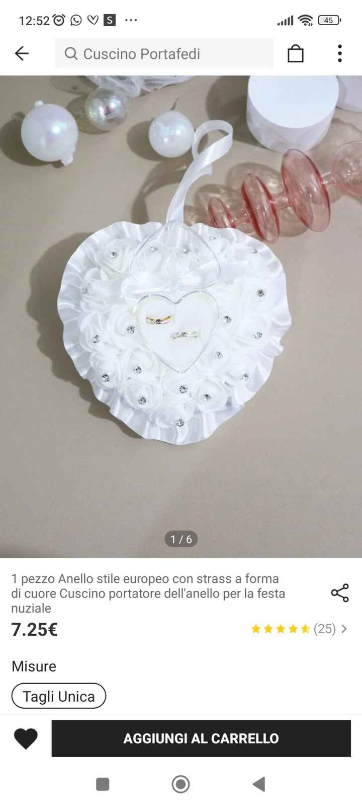 Cuscino fedi, classico o innovativo? Cosa avete scelto? - 1