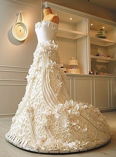 Dress wedding cake