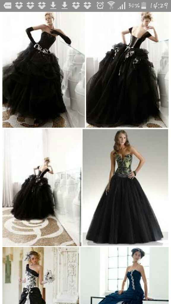 Vestito da sposa nero - stile dark/gothic - 1