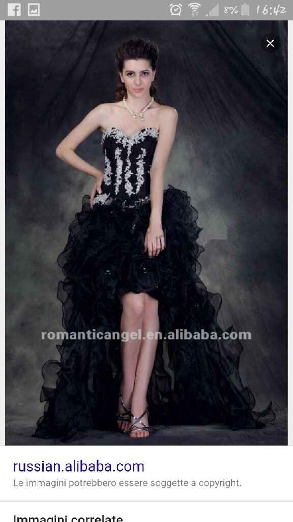 Vestito da sposa nero - stile dark/gothic - 5