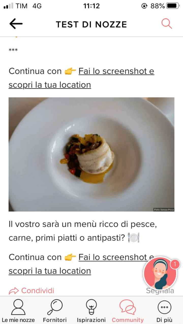 Fai lo screenshot e scopri il tuo menù - 1