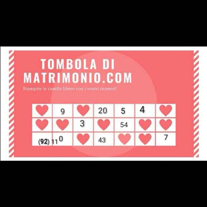 Gioca con i tuoi numeri alla Tombola di Matrimonio.com - 1