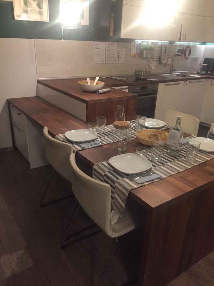 cucine ikea con piano in legno - 1