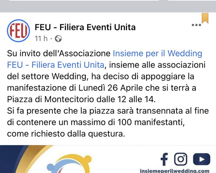 26 aprile manifestazione “uniti per il wedding” - 1