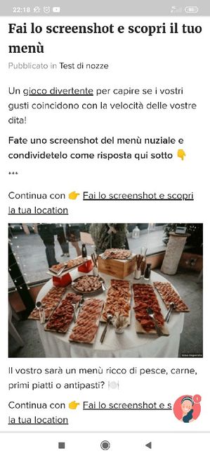 Fai lo screenshot e scopri il tuo menù 24