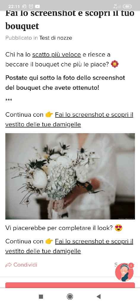Fai lo screenshot e scopri il tuo bouquet - 1