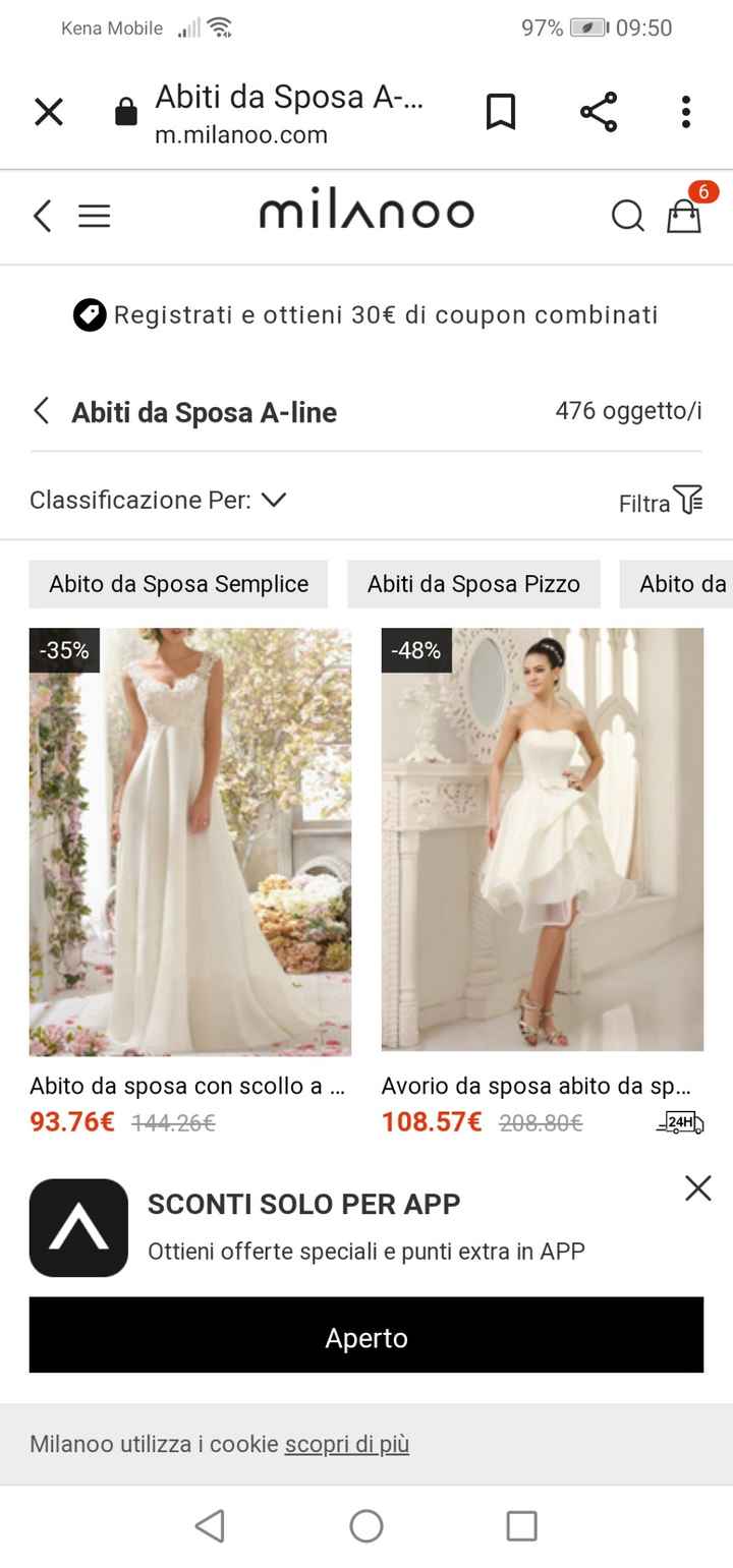 😘 Buongiorno  e buona bomenica a tutte, volevo un vostro parere sui siti di abiti da sposa (milano.c