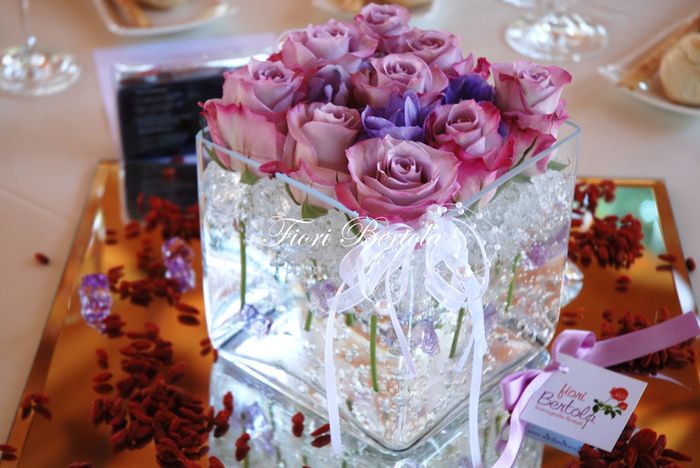 Centrotavola in lilla